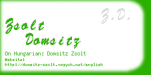 zsolt domsitz business card